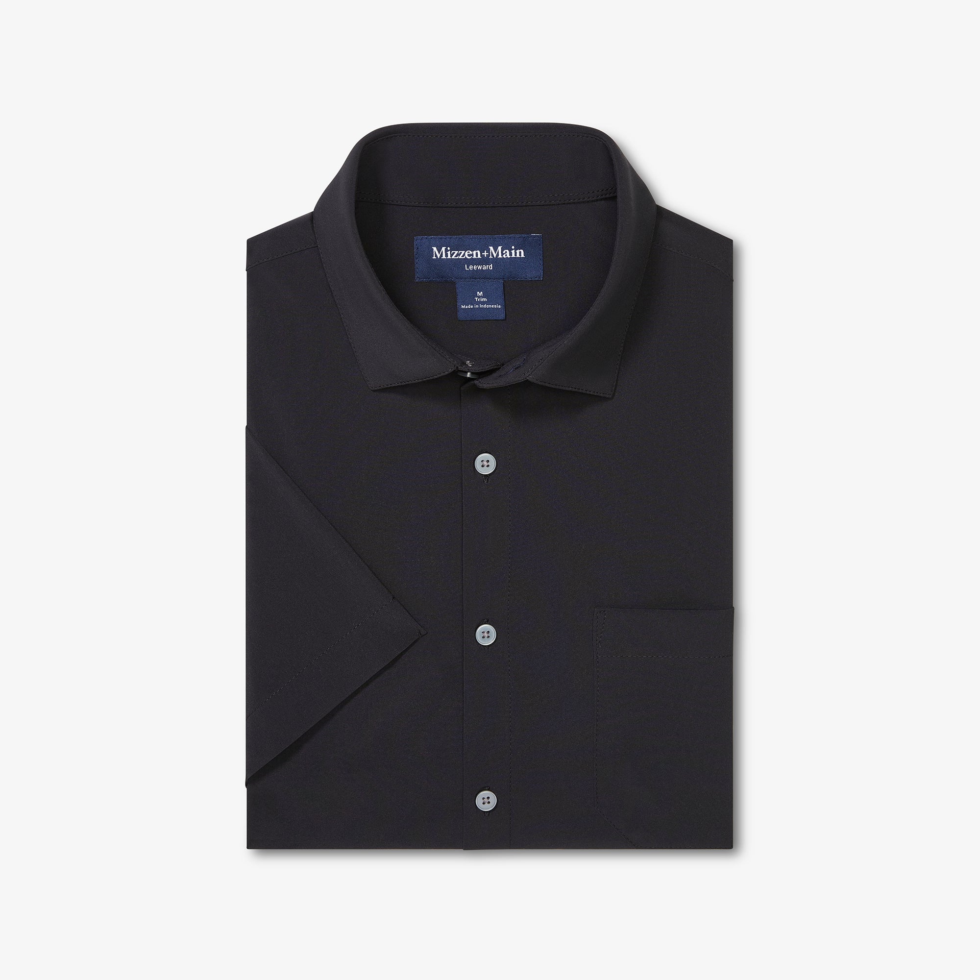 Leeward Short Sleeve - Black Solid