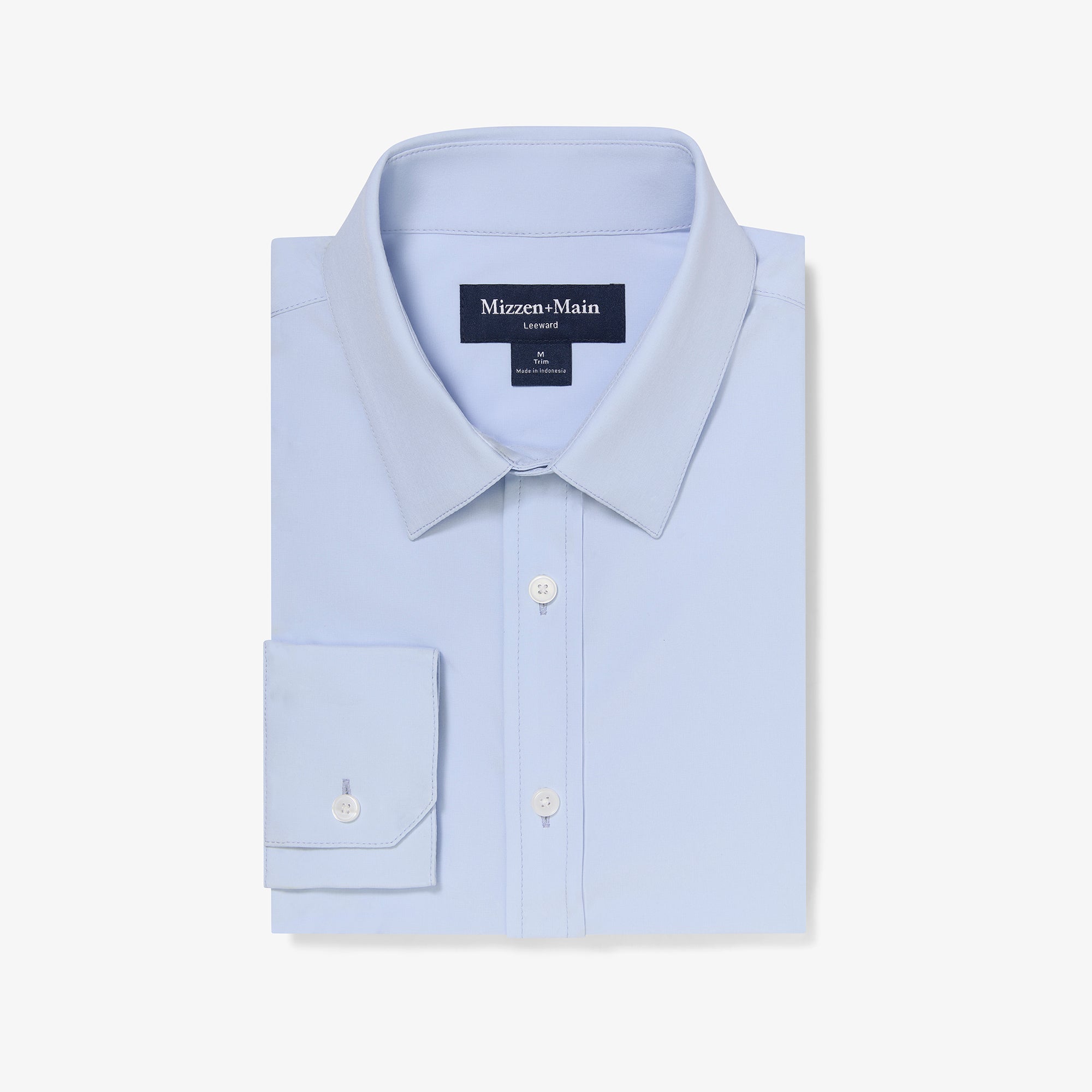 Leeward Formal Dress Shirt Light Blue Solid