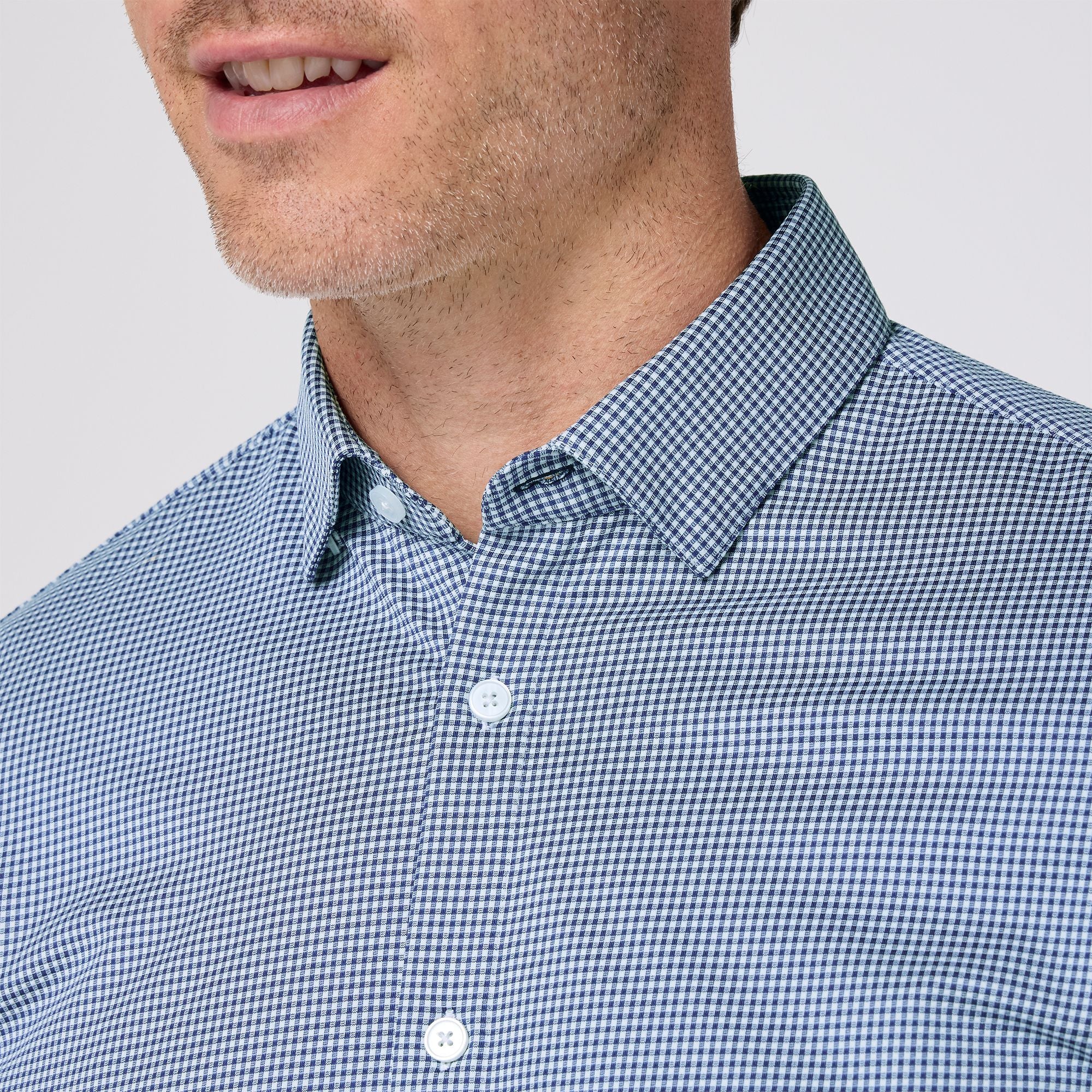 Halyard Dress Shirt Navy Peter Gingham