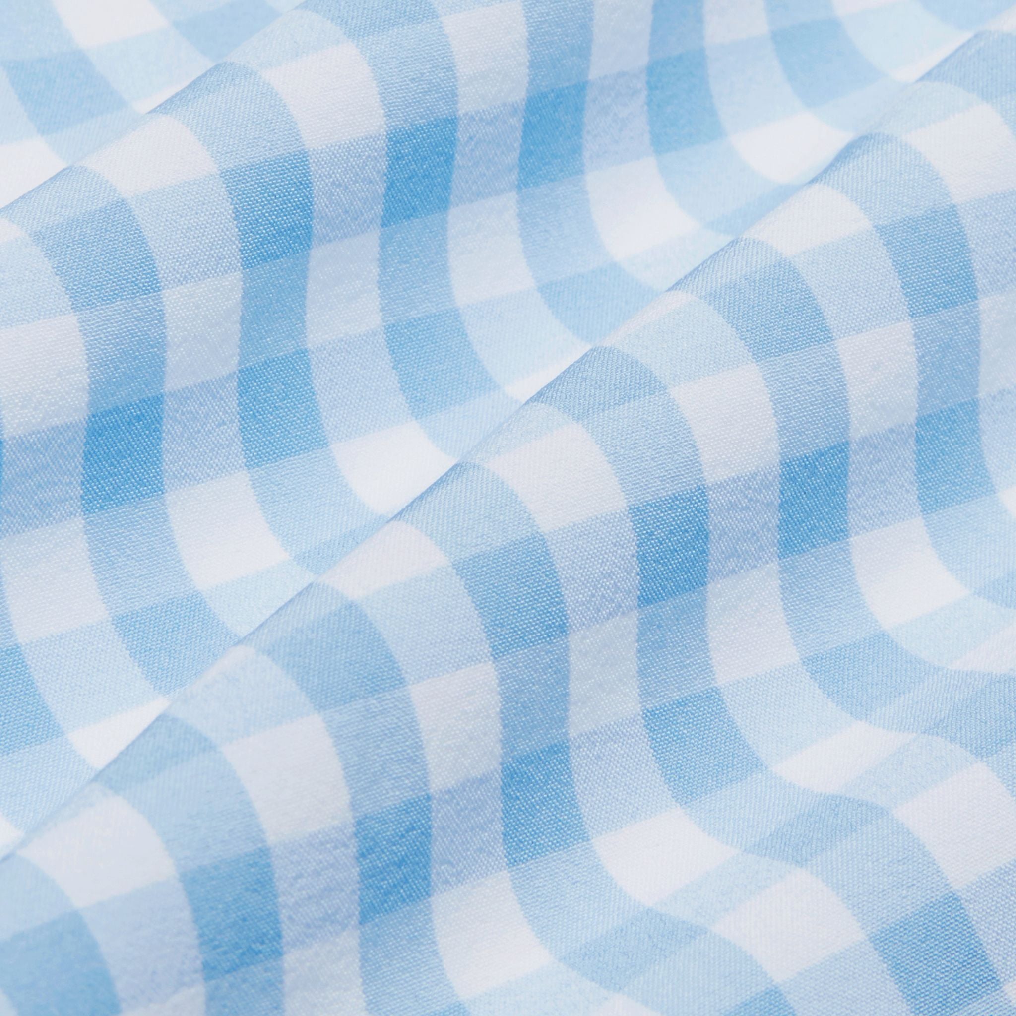 Leeward Dress Shirt Light Blue Gingham