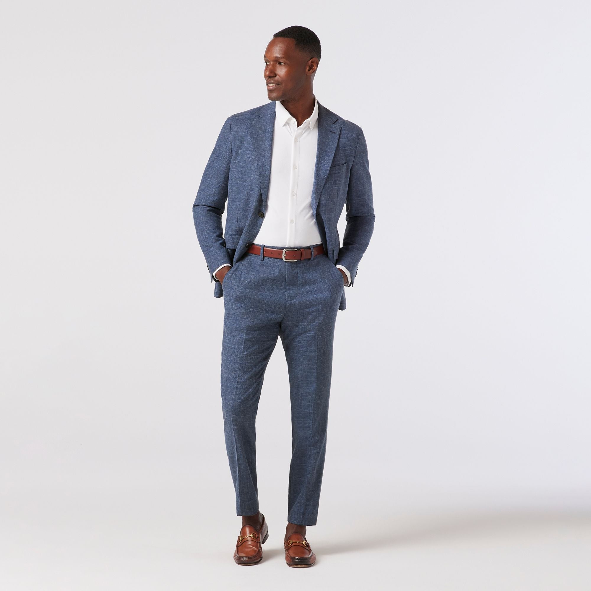 Fresco Lightweight Suit Jacket Coastal Fjord Heather