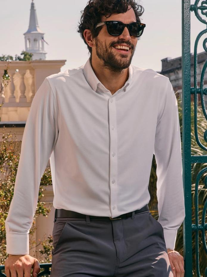 Our Halyard Dress Shirt. Performance and comfort meet style.