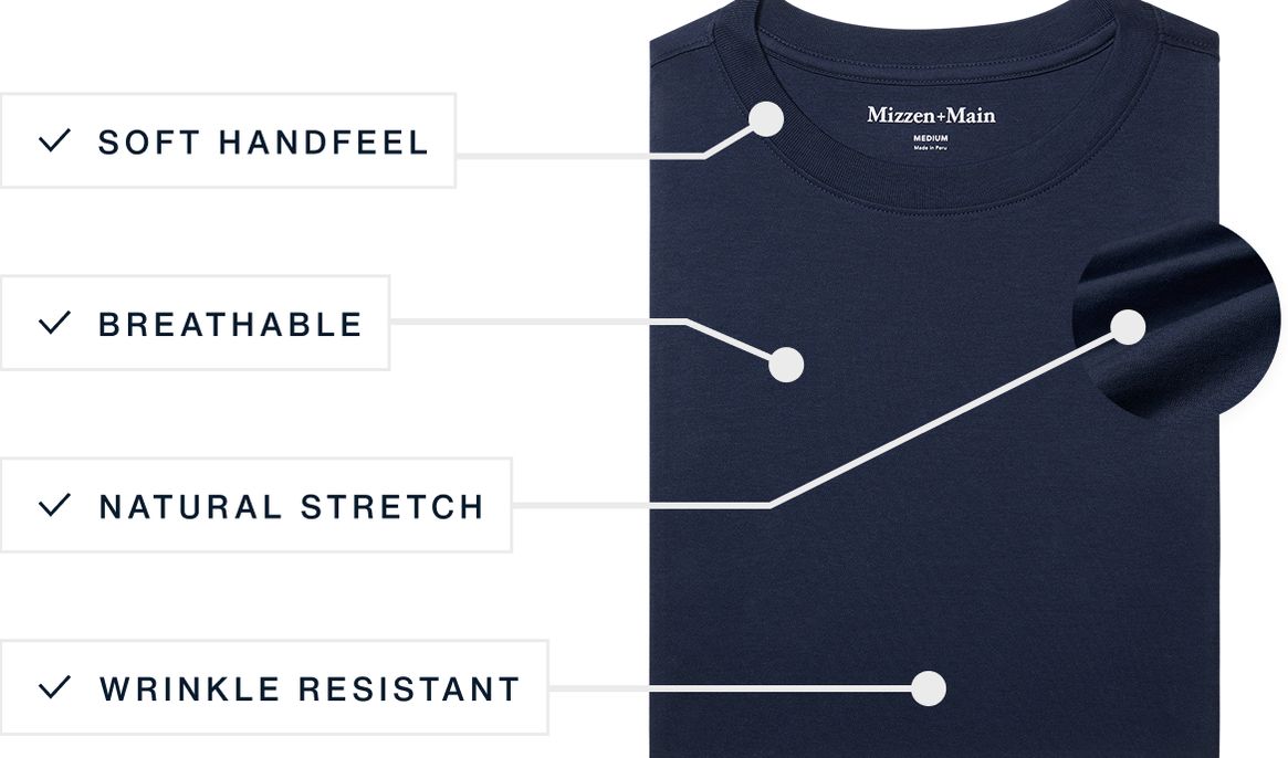 A flat lay of our Ashe The Palmer T-Shirt highlighting its features.