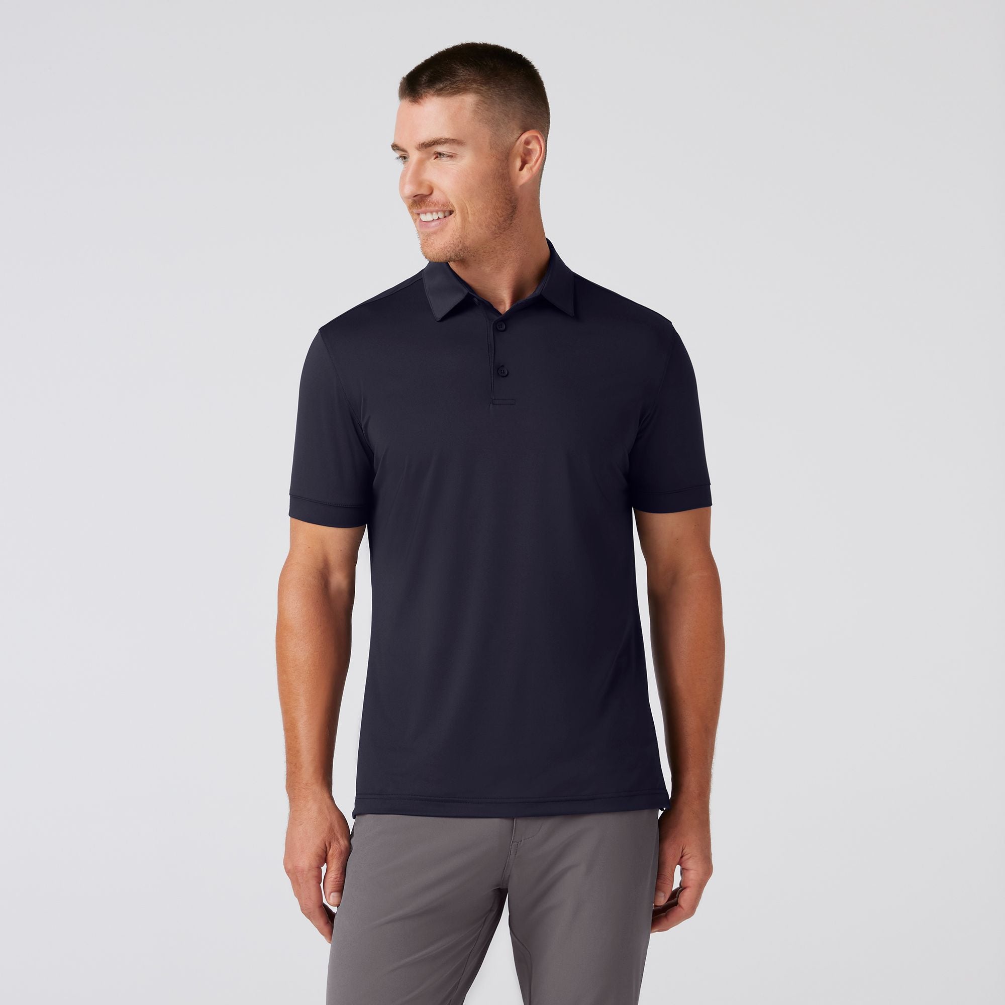 Versa Polo Navy Solid