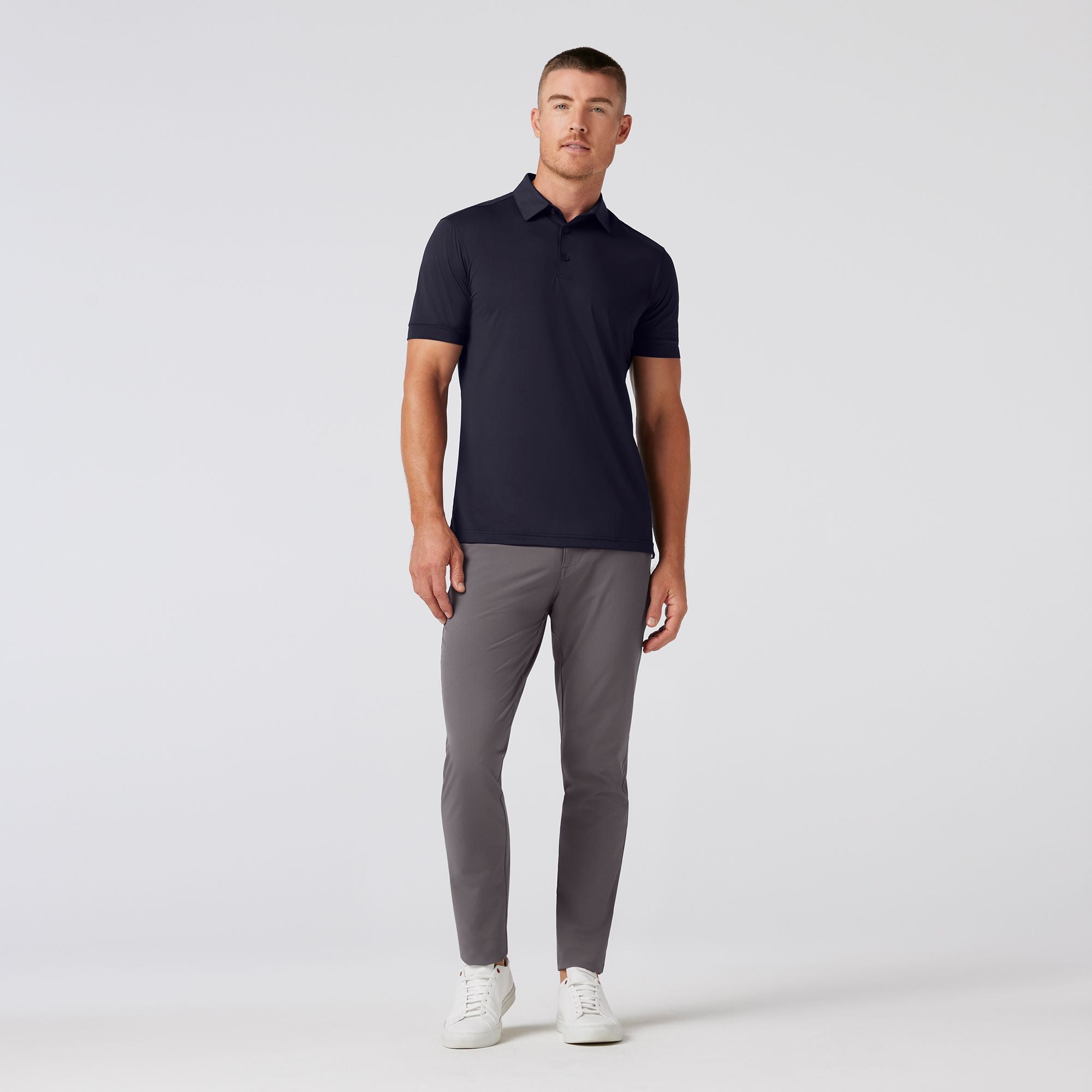 Versa Polo Navy Solid