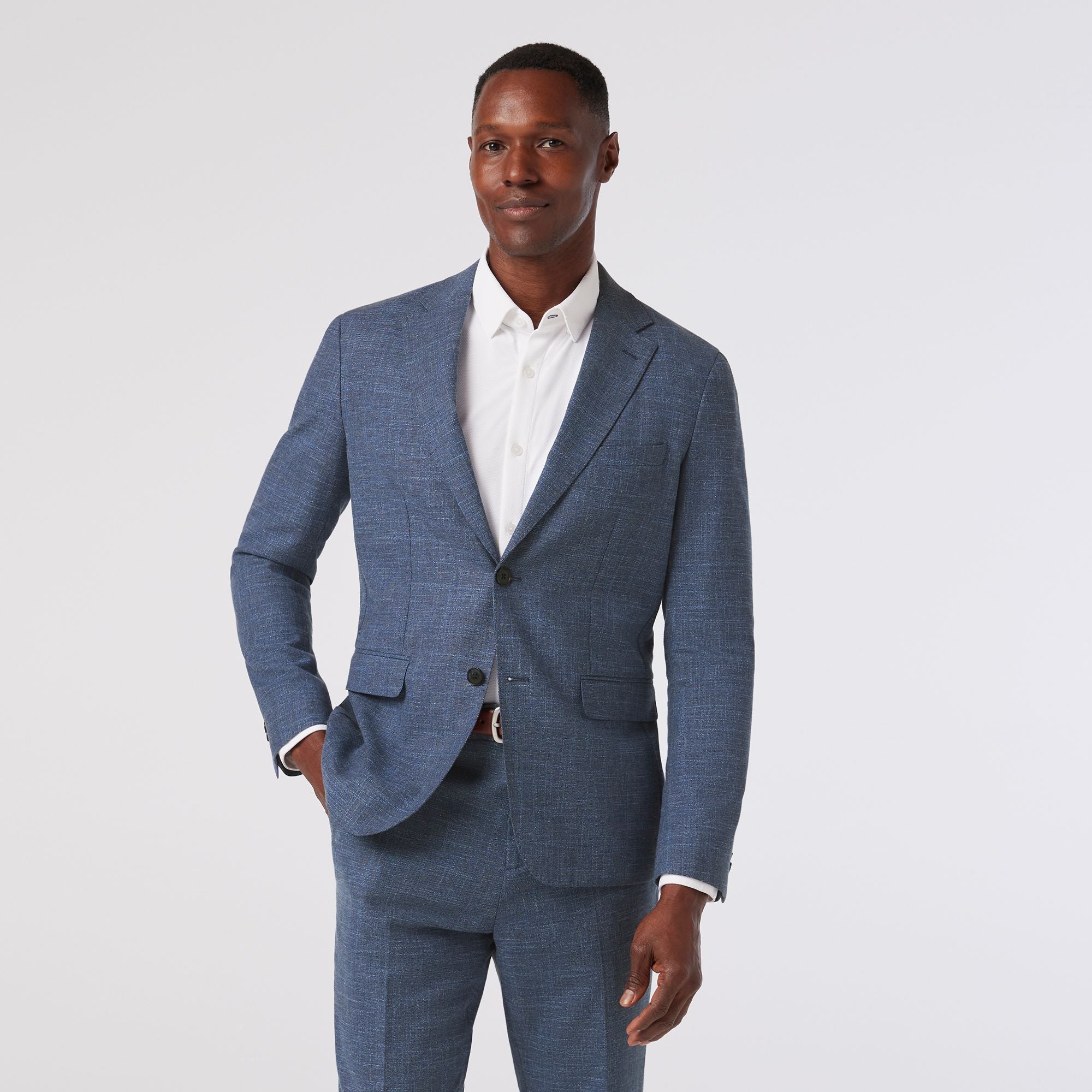 Fresco Lightweight Suit Jacket Coastal Fjord Heather